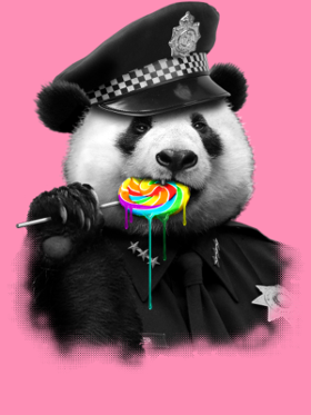 Motif Panda Gourmand : Sucette Addict personnalisé sur vêtement