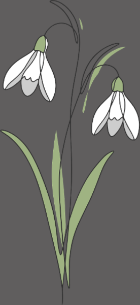 Motif Line Art Perce-Neige personnalisé sur vêtement
