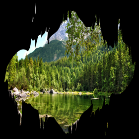 Motif T-shirt Paysage Naturel Abstrait Effet Splash personnalisé sur vêtement