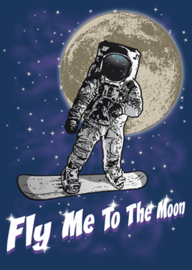 Glissez sur la lune avec ce motif "Moon Snowboarder". Idéal pour les passionnés de glisse, de sports d'hiver et d'aventure spatiale. Style u...