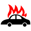 burning car