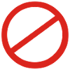 NO sign