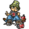 bboy auf Skate-