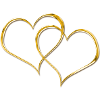 Double Heart GOLD 3D