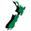 nz new zealand map shadow
