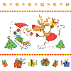 Cheerfull Christmas winter sports.