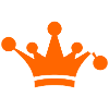 Prongs from the crown broken saying logo king