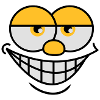 Grinning Comic Face Cool Facial Expression