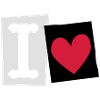 I Love (cutter font)