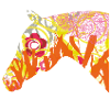 Pferdekopf bunt