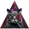 Hipster Cat Smoking