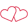 2 hearts