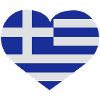 Griechenland Herzflagge