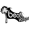 Beachvolleyball with palm