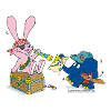 Elephant and rabbit as pirate
