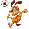 Dog Heading a Foot Ball