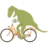 Dino fährt Rad