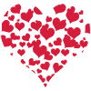 Coeur remplis de coeur aléatoirement