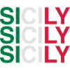 SIZILIEN Sicily Italien Italia Italy Flag