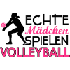 Echte Mädchen spielen Volleyball