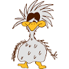 zerzauselter Vogel