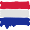 Dutch flag runny paint