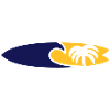 Surfboard Wave Palm Tree