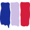 French flag runny paint