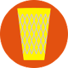 Apfelwein Glas _Geripptes