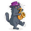 Mrou le chat saxophoniste