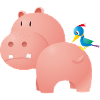 Hippo and Bird