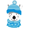 Eisbär mit Mütze und Pulli