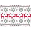 Poinsettia pattern and reindeer pattern