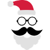 Hipster Santa Claus
