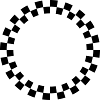 Zielflagge, Kreisform