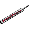 A mercury thermometer