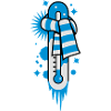 Thermometer on the freezing point