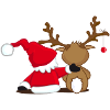 Santa Claus and reindeer