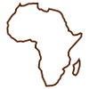 Afrika kort, Afrika kort, kort skitsere, kontur