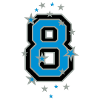 The number eight, and stars