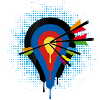 Target and 5 arrows