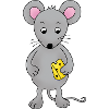 kleine Maus mit Käse