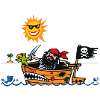 Pirat mit Schiff