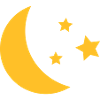 moon and stars