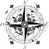 wind rose grunge style