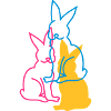 trois lapins