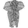 Elephant black and white