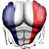 France Drapeau Déchiré Musculaires
