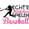Echte Mädchen spielen Baseball