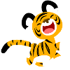 Cute Laughing Cartoon Tiger by Cheerful Madness!!